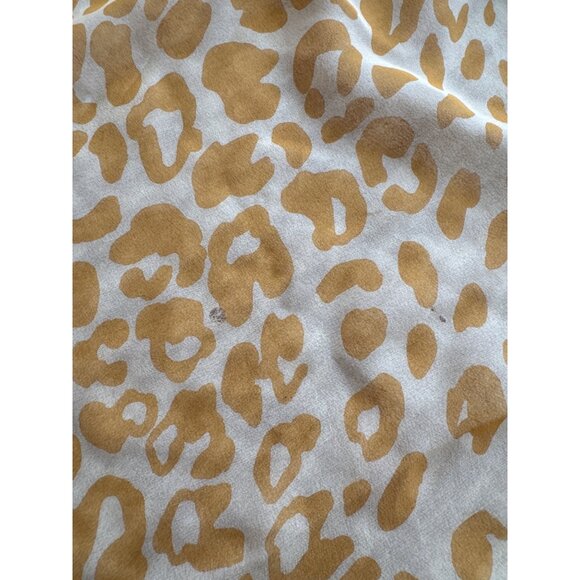 Etienne Aigner 100% Silk Scarf Made in Italy Tiger Leopard Print with Blue Borde - Picture 9 of 9